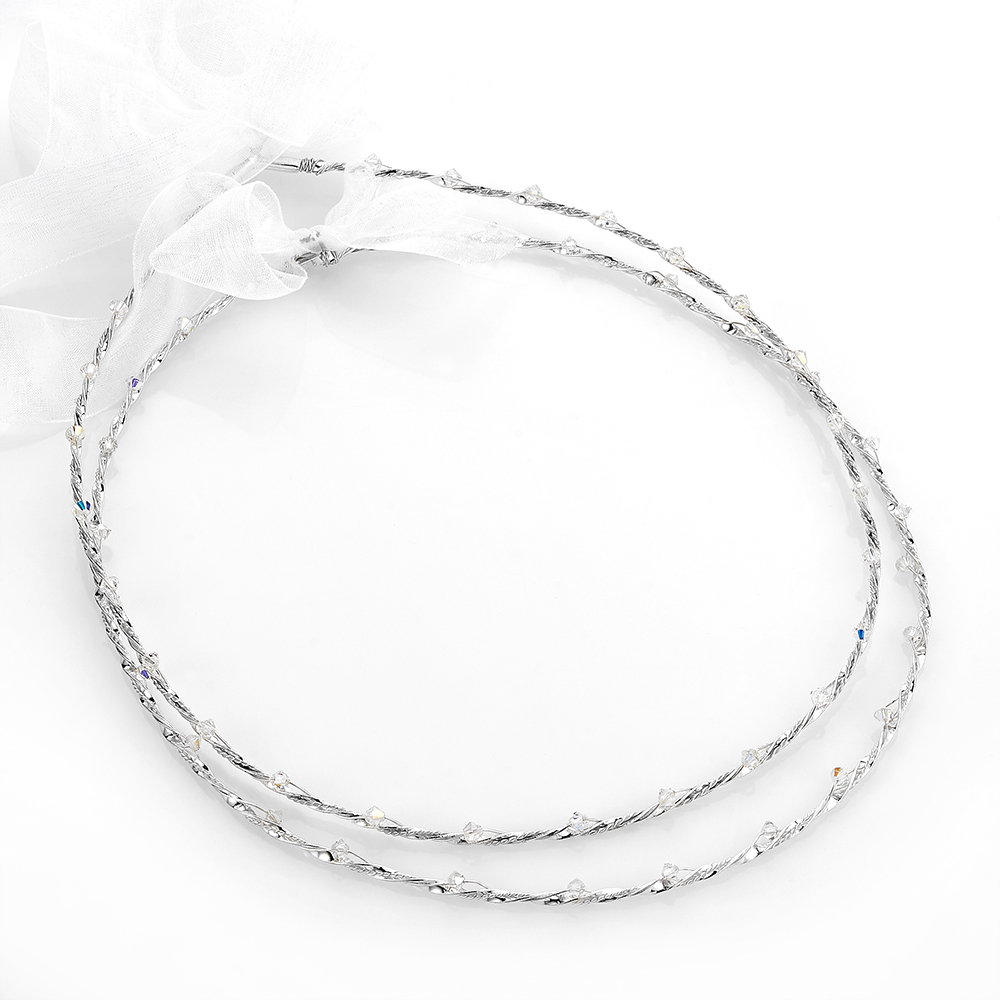 Louvaris ασημένια χειροποίητα στέφανα γάμου Σ446