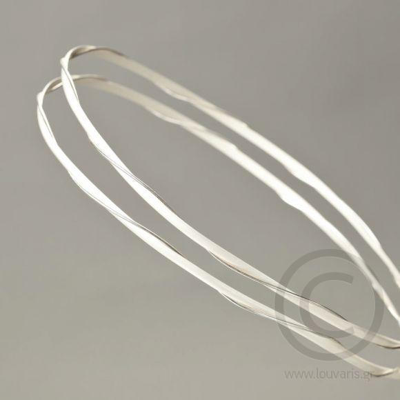 Louvaris επάργυρα χειροποίητα στέφανα γάμου Σ392Ε