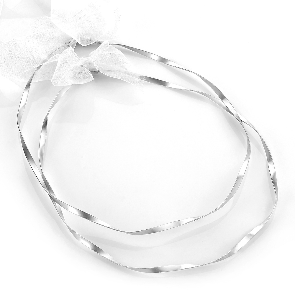 Επάργυρα χειροποίητα στέφανα γάμου Σ140Ε