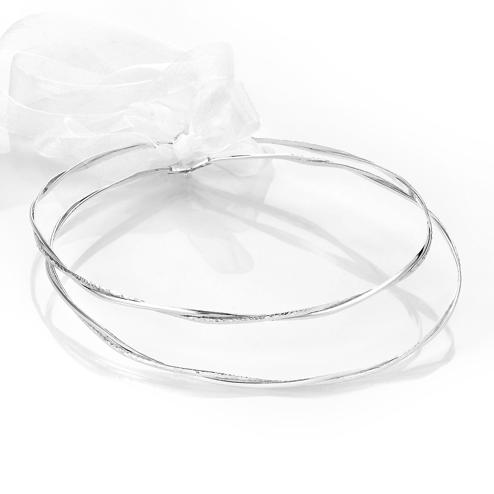 Louvaris επάργυρα χειροποίητα στέφανα γάμου Σ157Ε