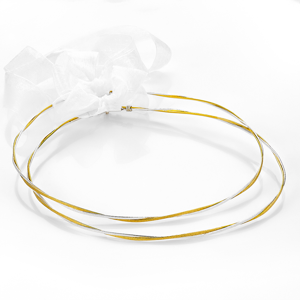 Louvaris επάργυρα χειροποίητα στέφανα γάμου Σ172Ε