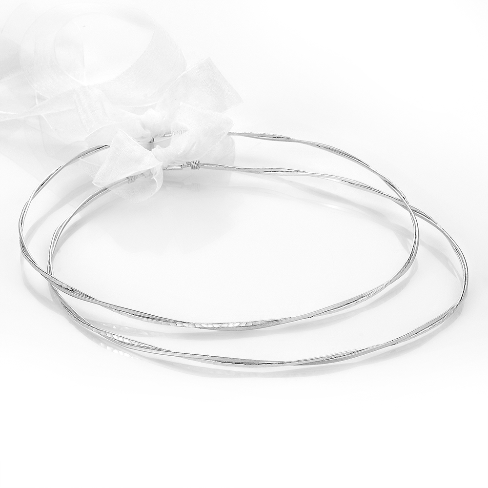 Louvaris επάργυρα χειροποίητα στέφανα γάμου Σ176Ε