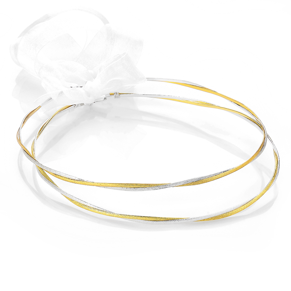 Louvaris επάργυρα χειροποίητα στέφανα γάμου Σ182Ε