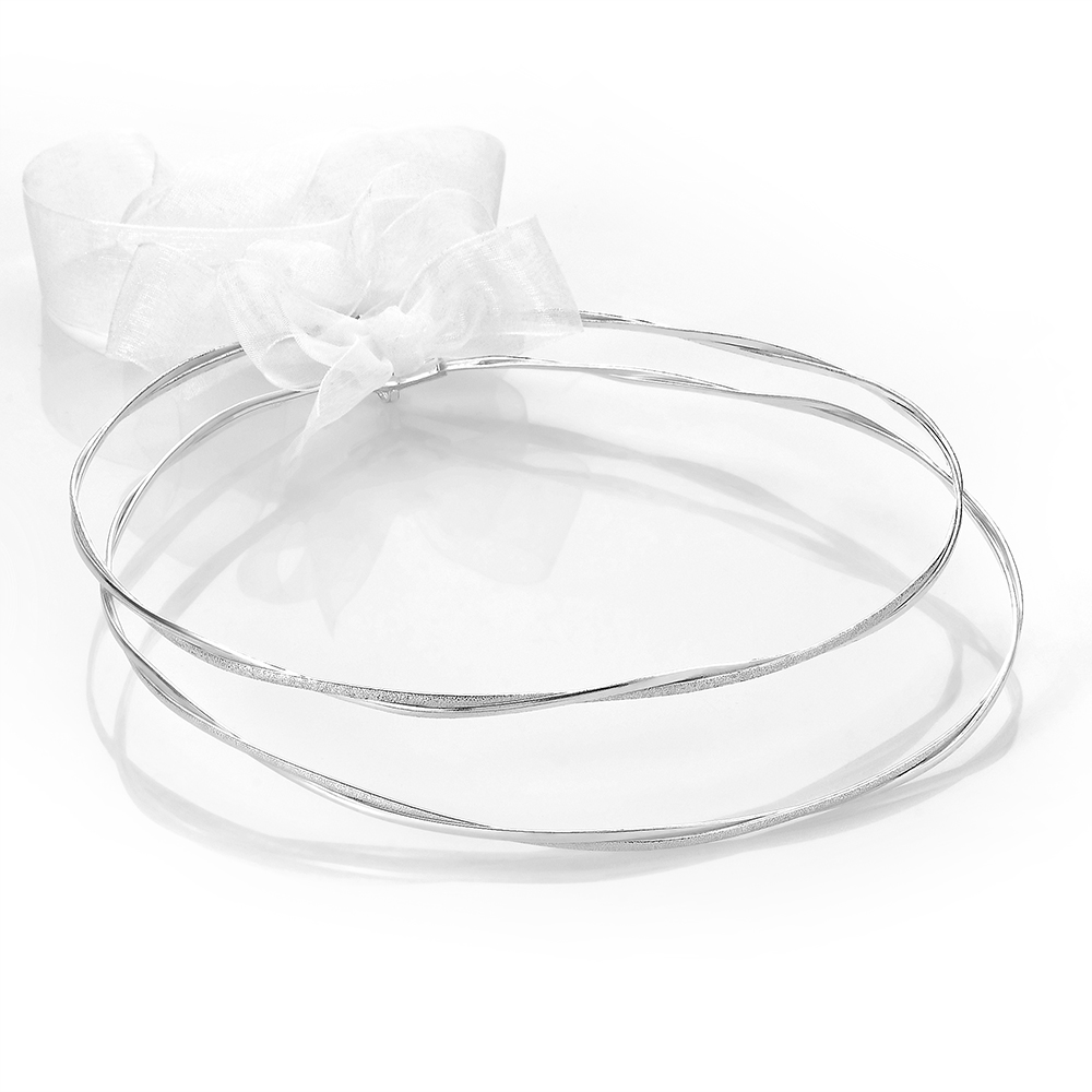 Louvaris επάργυρα χειροποίητα στέφανα γάμου Σ183Ε