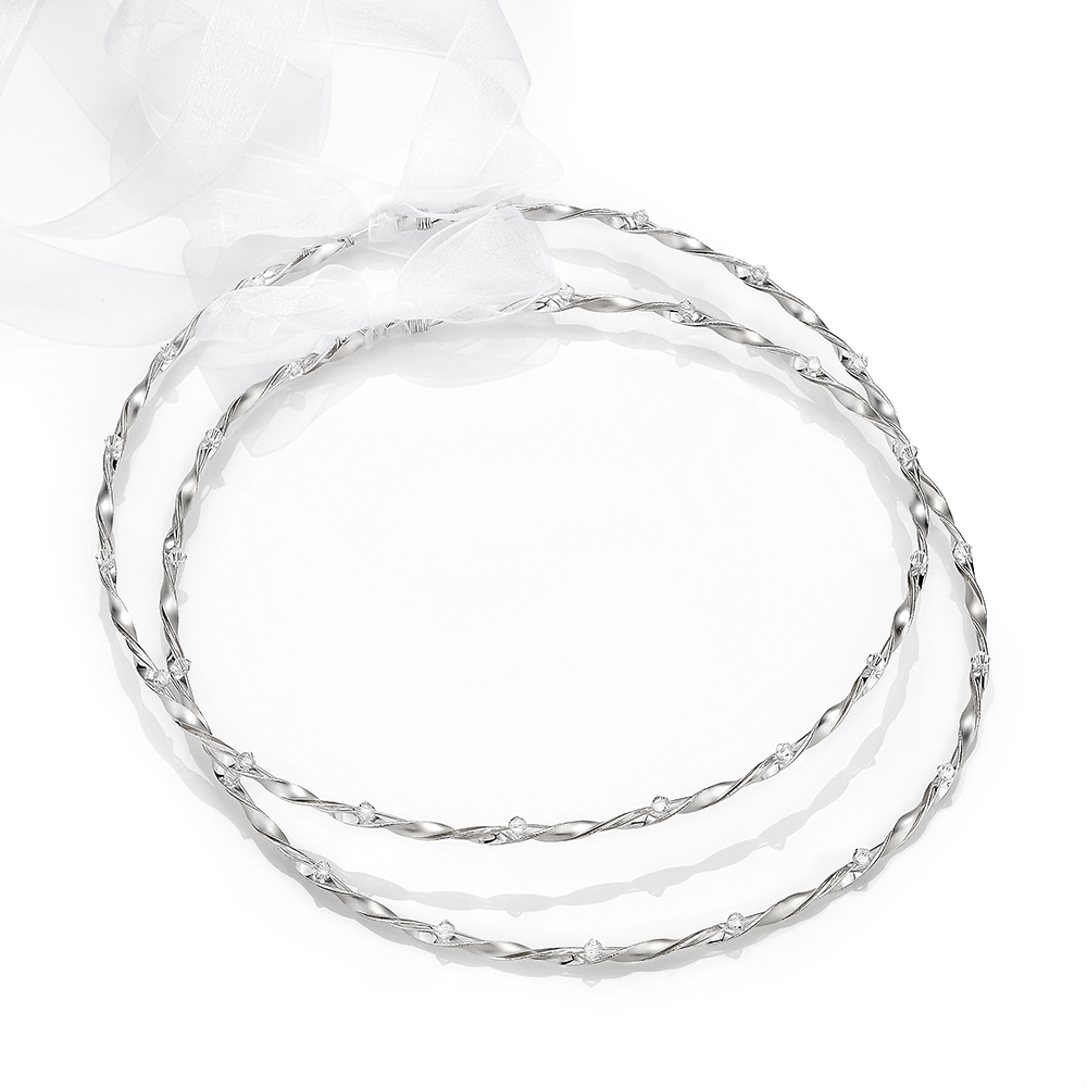 Louvaris επάργυρα χειροποίητα στέφανα γάμου Σ213Ε