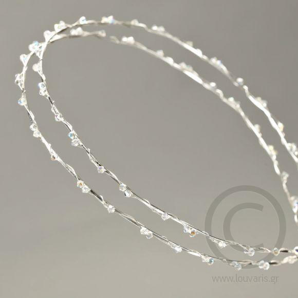 Louvaris επάργυρα χειροποίητα στέφανα γάμου Σ382Ε