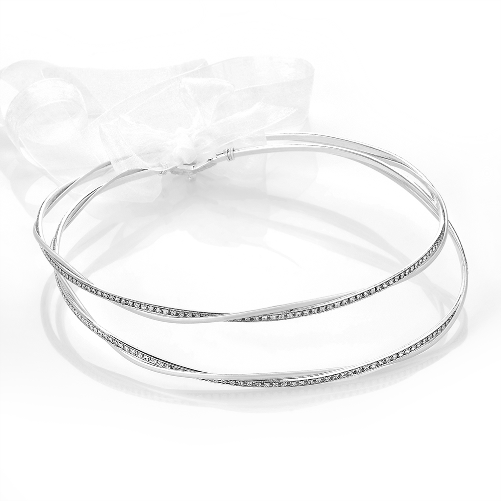 Louvaris επάργυρα χειροποίητα στέφανα γάμου Σ323ΕΠ