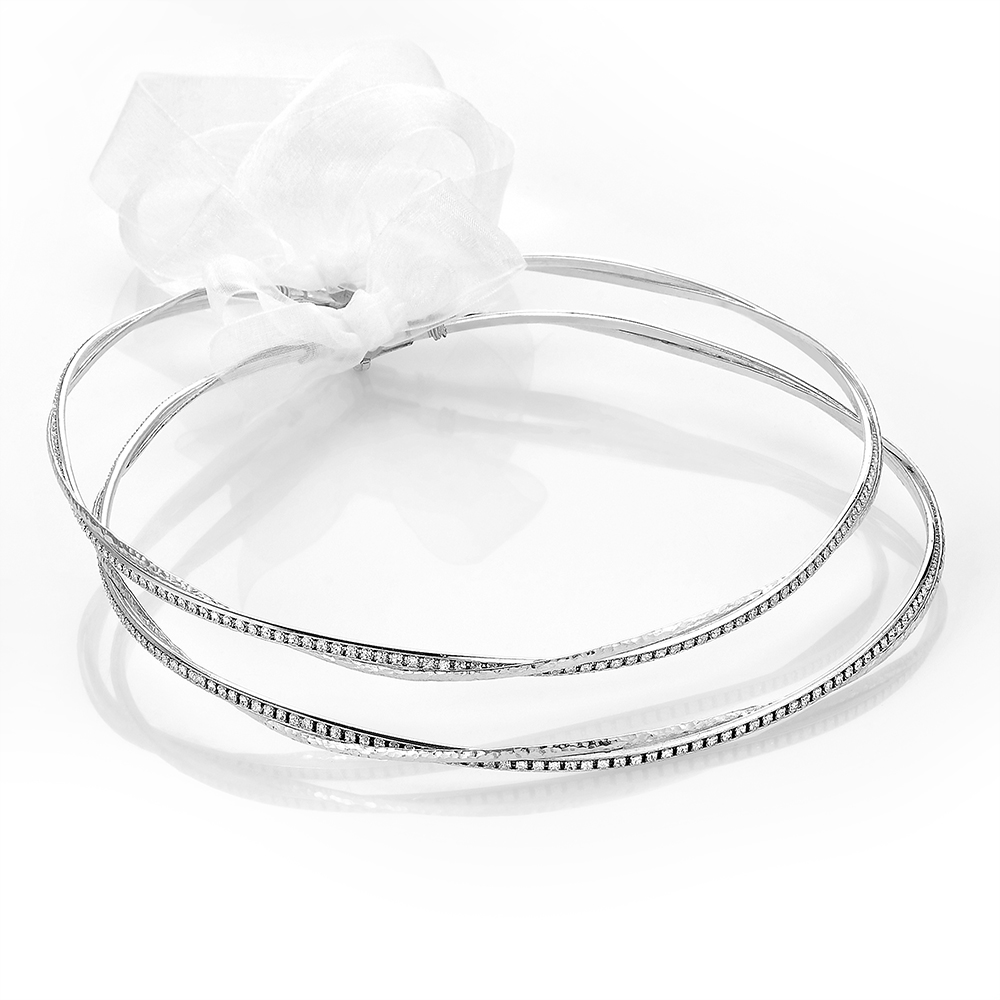 Louvaris επάργυρα χειροποίητα στέφανα γάμου Σ324Ε