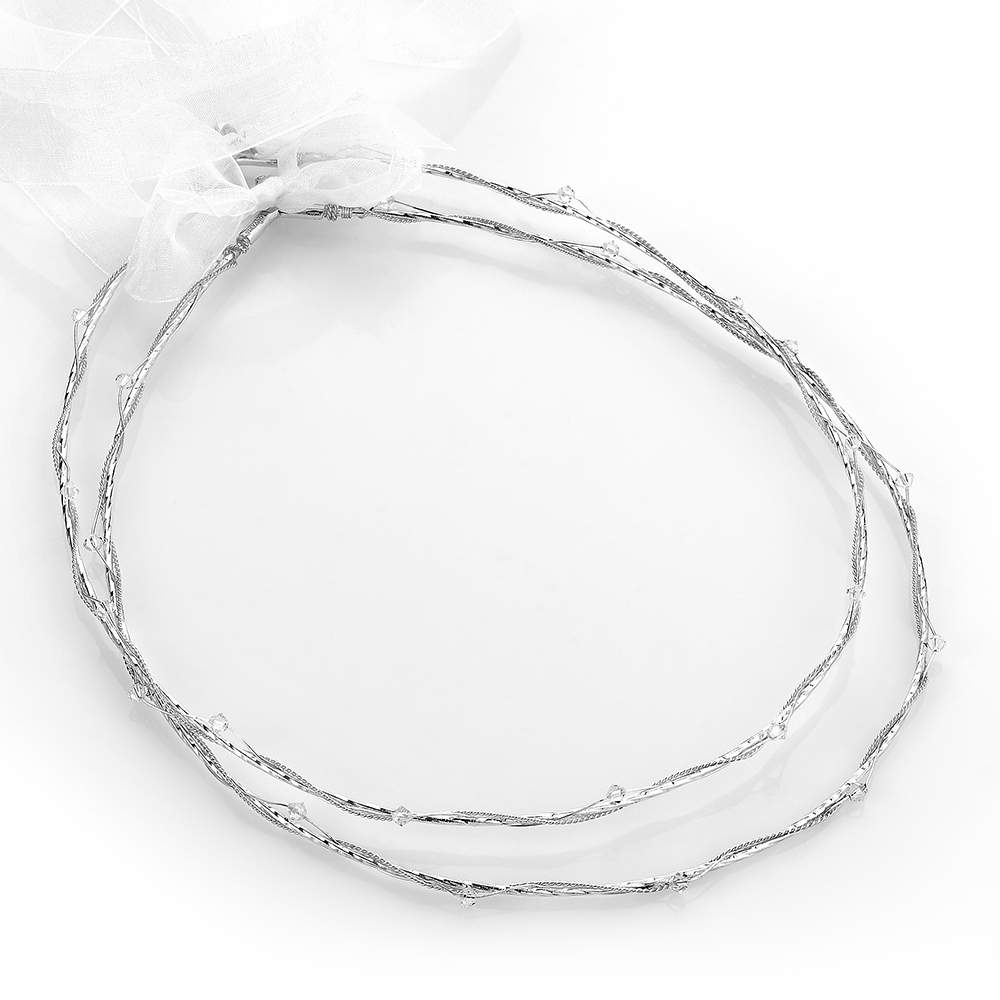 Louvaris επάργυρα χειροποίητα στέφανα γάμου Σ443Ε