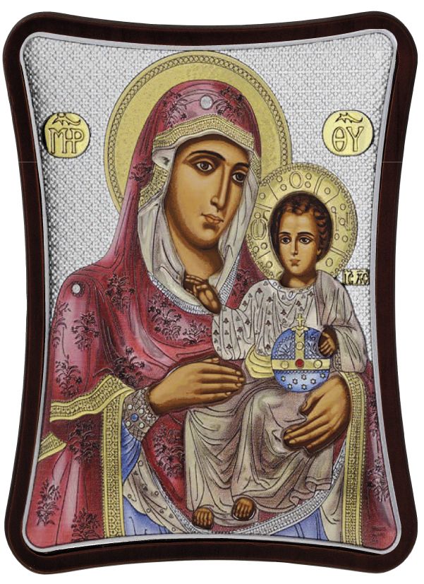 Ασημένια εικόνα Παναγία Ιεροσολυμίτισσα 15X20 Prince Silvero MA/E1402/1XC