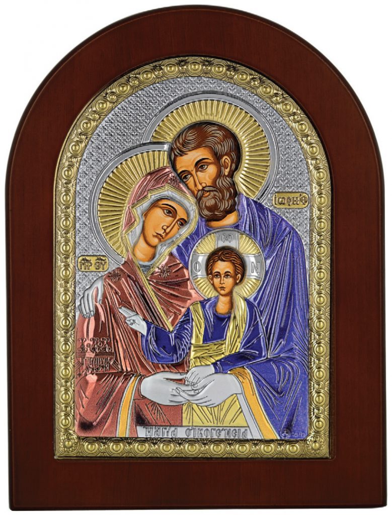 Ασημένια εικόνα Αγία Οικογένεια 25X33 Prince Silvero MA/E1105VXC