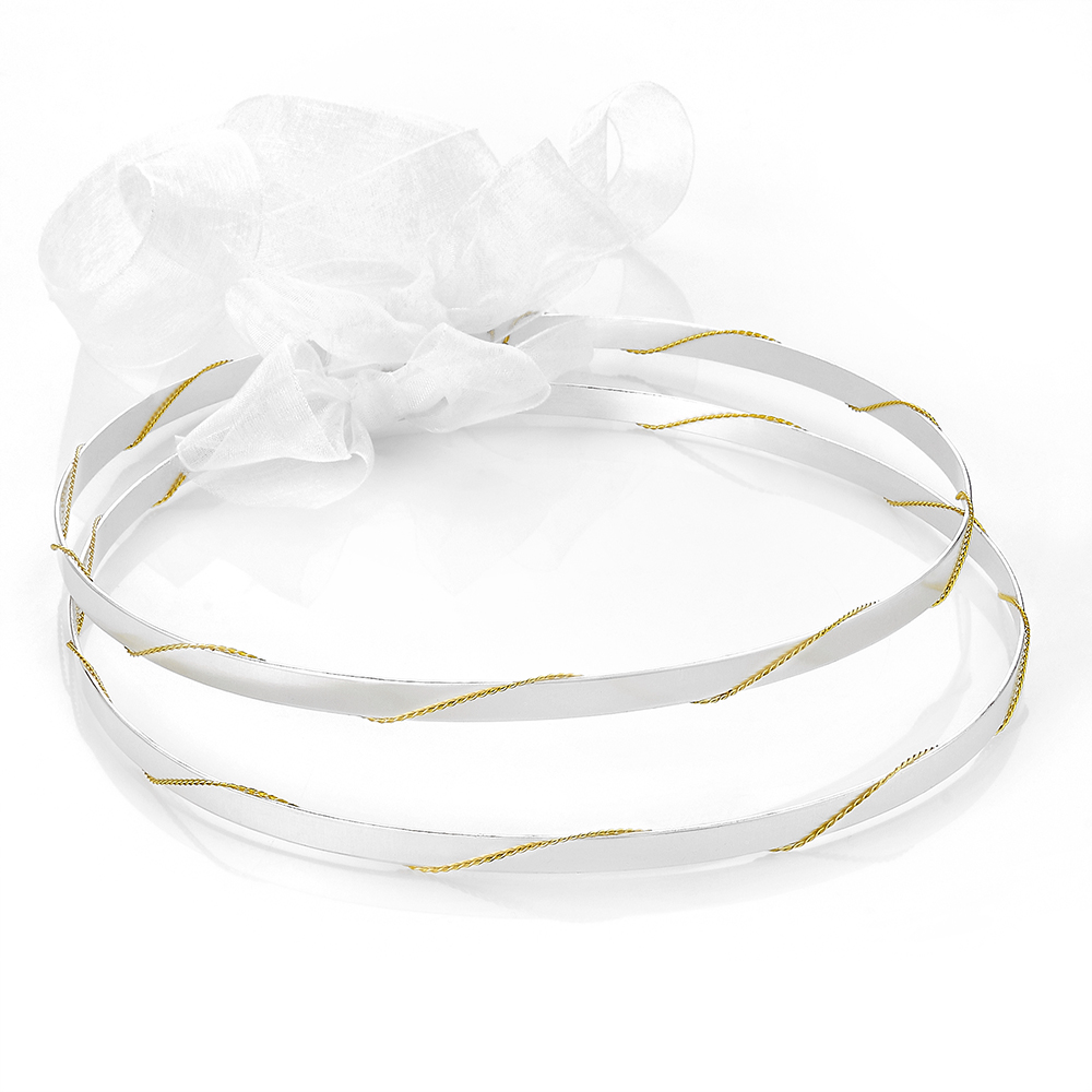 Louvaris επάργυρα χειροποίητα στέφανα γάμου Σ511Ε