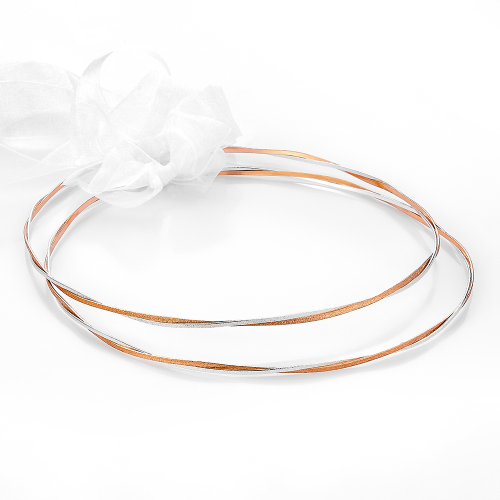 Louvaris επάργυρα χειροποίητα στέφανα γάμου Σ167Ε