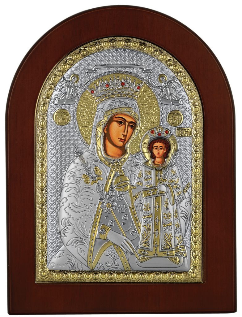 Prince Silvero ασημένια εικόνα Παναγία Ρόδον Το Αμάραντο 15Χ21 MA/E1123BX