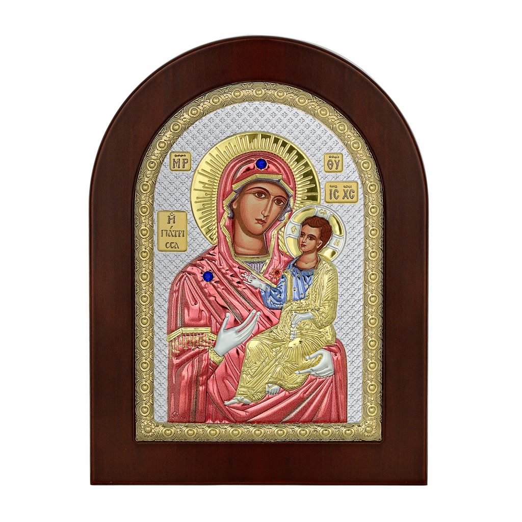 Prince Silvero ασημένια εικόνα 20X26 Παναγία Γιάτρισσα  MA/E1153AXC