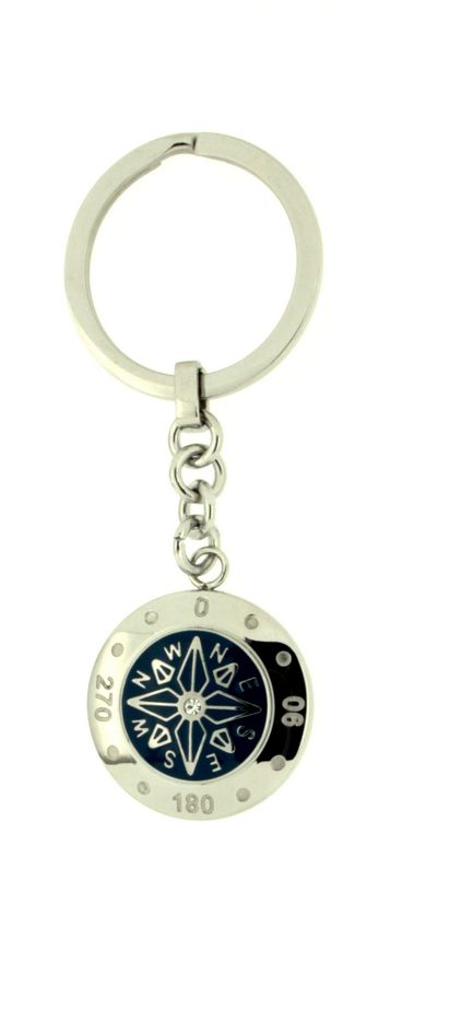 Μπρελόκ πυξίδα απο ανοξείδωτο ατσάλι Italsteel PCH0275