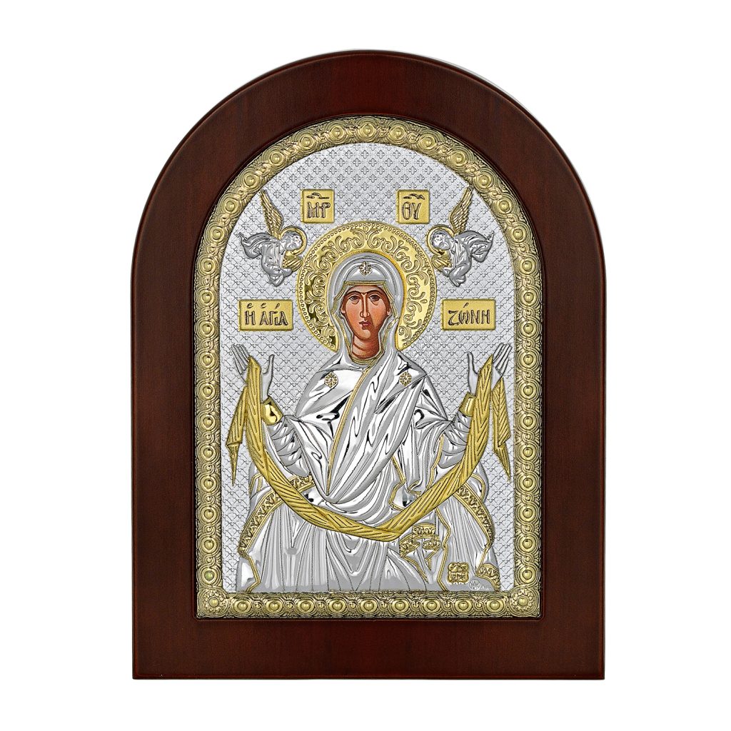 Prince Silvero ασημένια εικόνα 15X21 Η Αγία Ζώνη MA/E1149BX