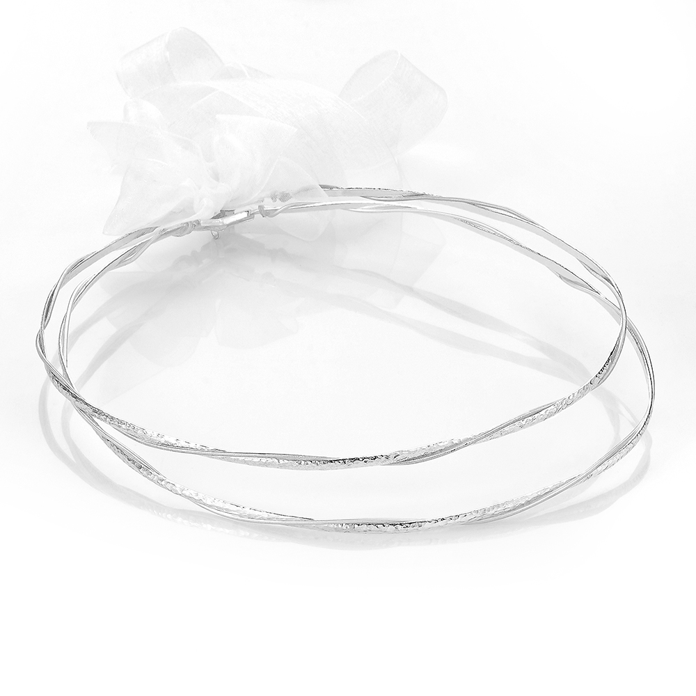 Louvaris ασημένια χειροποίητα στέφανα γάμου Σ404