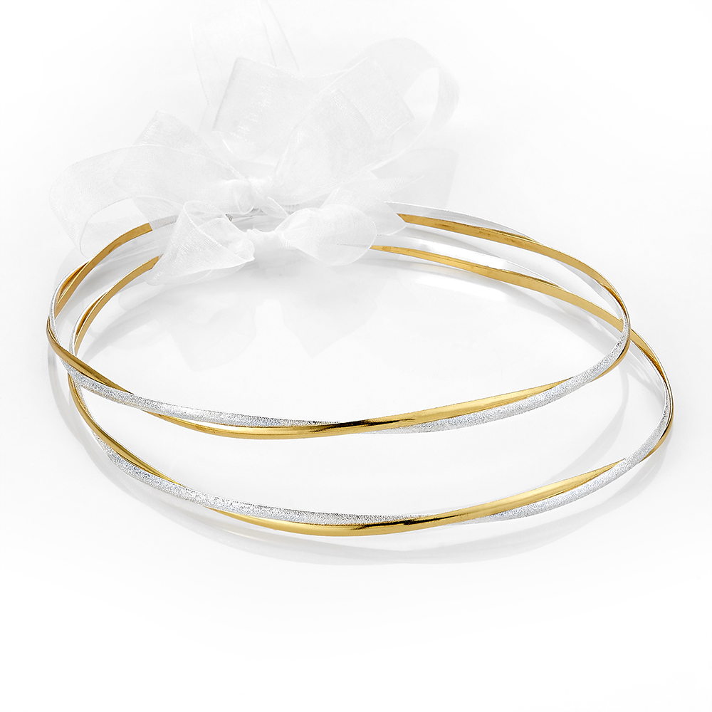 Louvaris επάργυρα χειροποίητα στέφανα γάμου Σ519Ε