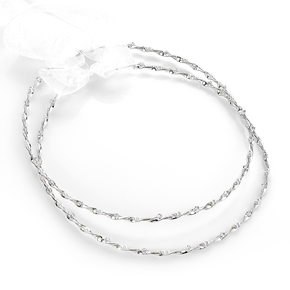 Louvaris επάργυρα χειροποίητα στέφανα γάμου Σ219Ε