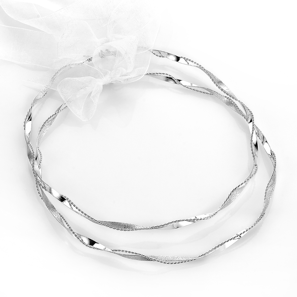Louvaris επάργυρα χειροποίητα στέφανα γάμου Σ186Ε