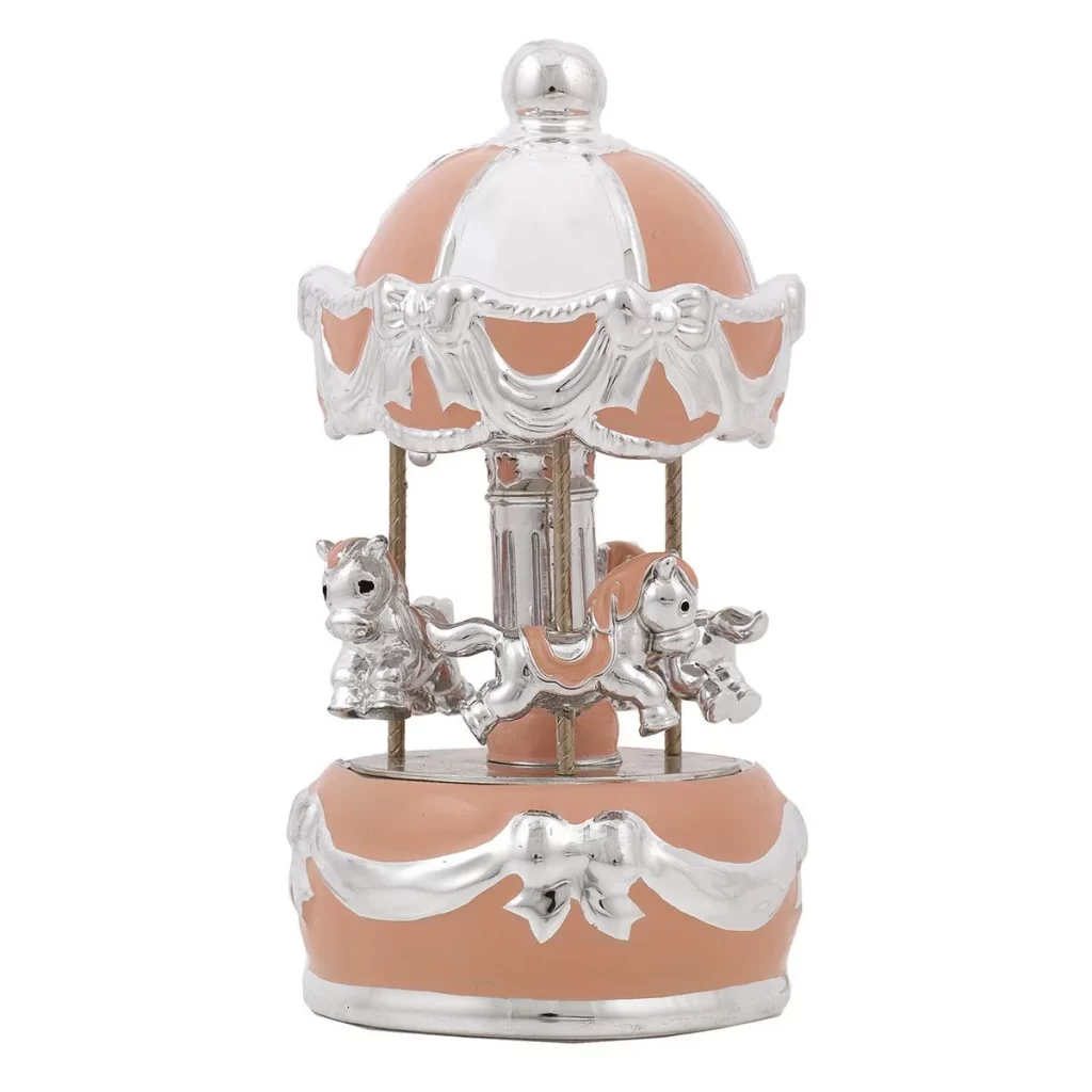 Bagutta μουσικό καρουζέλ απο ασήμι με φως led για κορίτσι 17εκ. 4172-01R