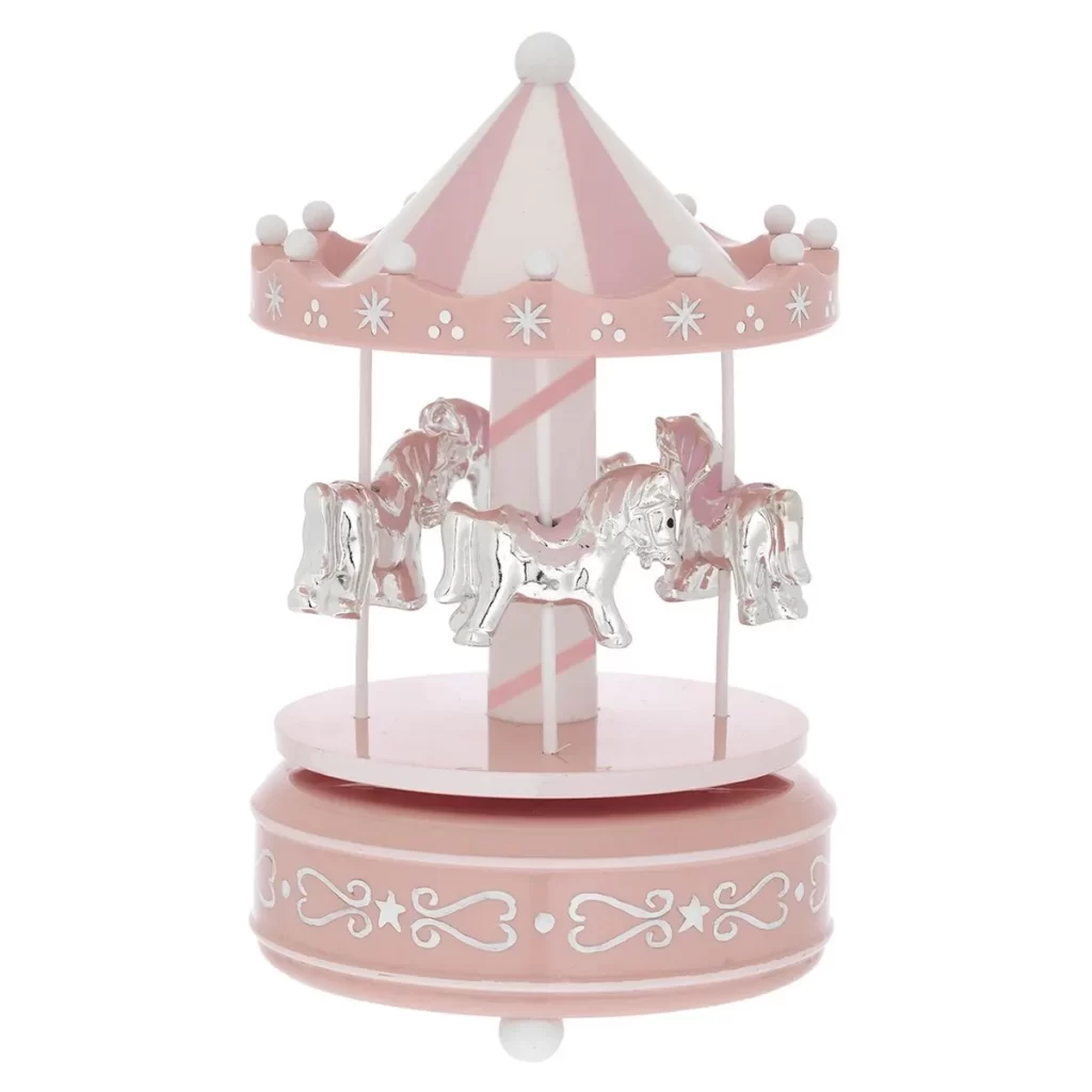 Bagutta μουσικό καρουζέλ  με ασημένια αλογάκια για κορίτσι 18εκ. 4200R