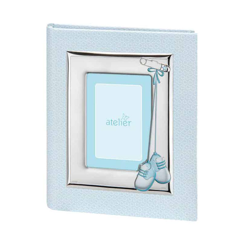 Atelier παιδικό δερμάτινο άλμπουμ 20Χ25 με ασημένια κορνίζα AE0954/20C