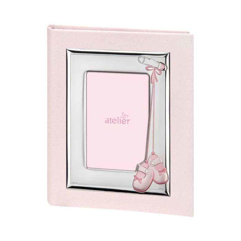 Atelier παιδικό δερμάτινο άλμπουμ 20Χ25 με ασημένια κορνίζα AE0954/20R