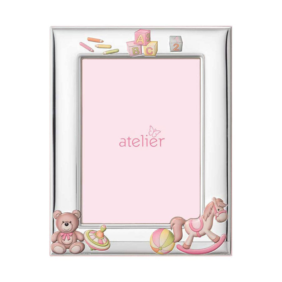 Atelier ασημένια παιδική κορνίζα 13Χ18 για κορίτσι AE0407/13R