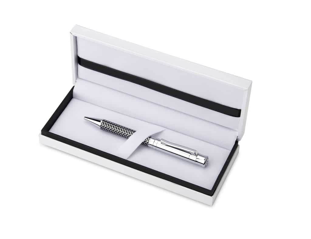 Valenti στυλό roller ball σε πολυτελή θήκη με ασημένιο στοιχείο 21802R
