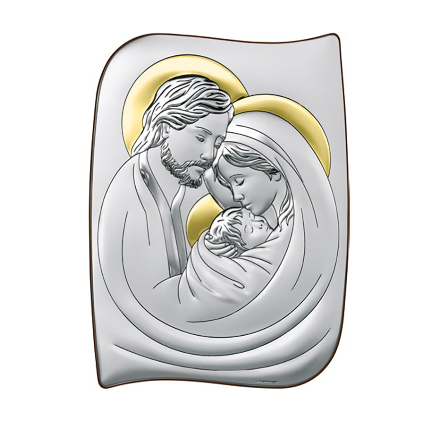 Beltrami ασημένια εικόνα η Αγία Οικογένεια 18,3Χ26 6466/5O