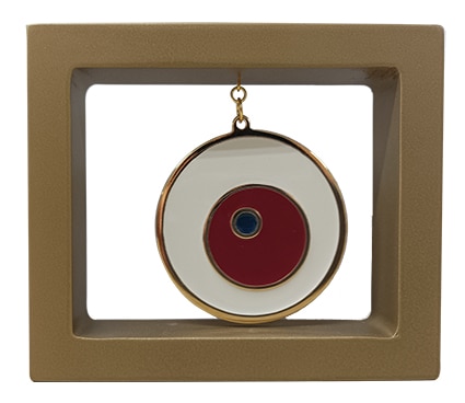 Prince Silvero μεταλλικό γούρι με ξύλο 14Χ12 GR210