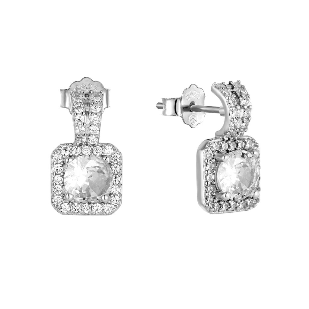 Prince Silvero γυναικείο ασημένιο σκουλαρίκι 925 3A-SC735-1