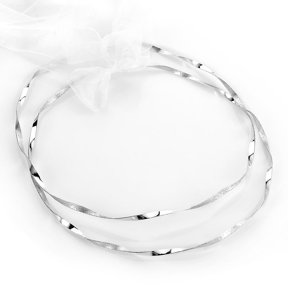 Louvaris επάργυρα χειροποίητα στέφανα γάμου Σ147E