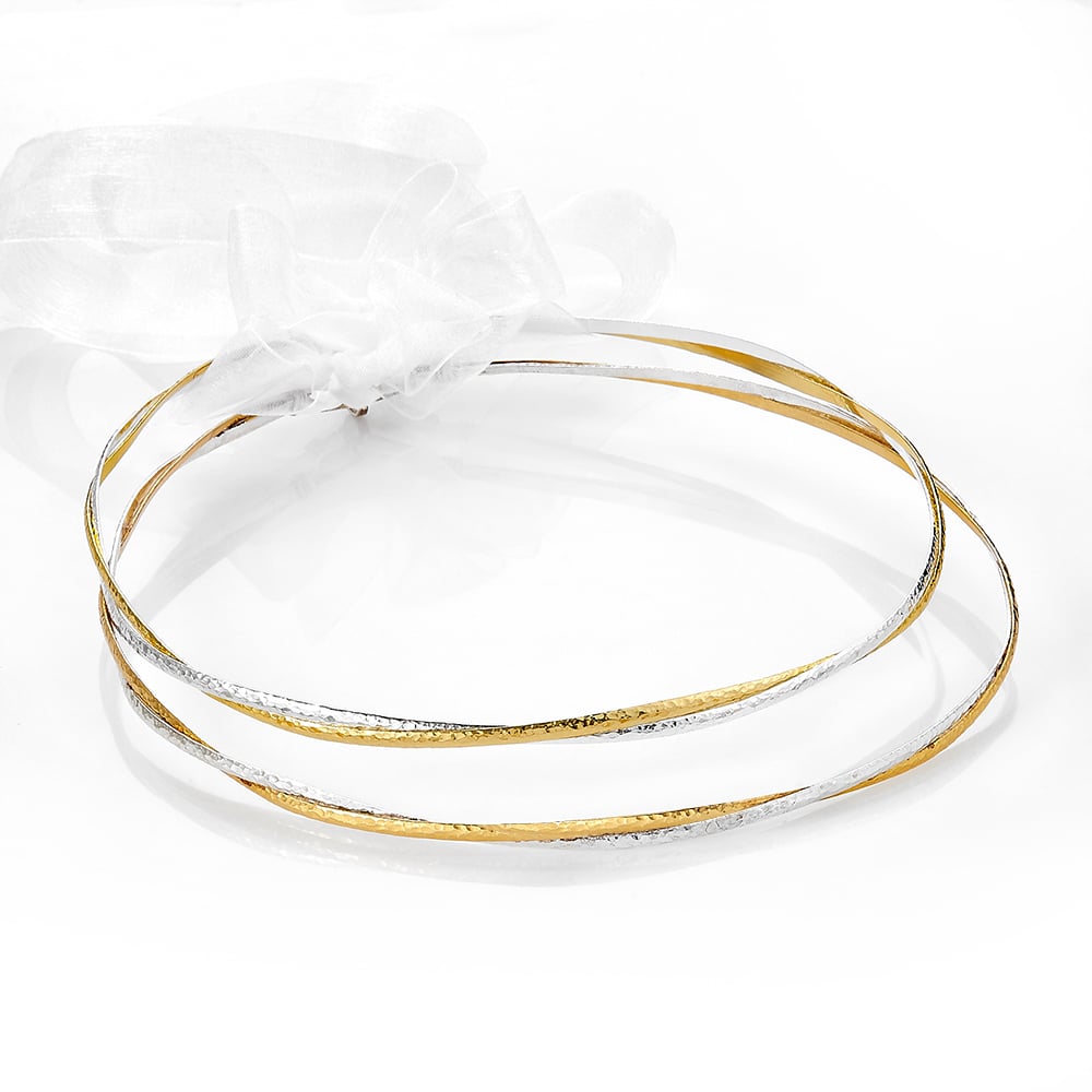 Louvaris επάργυρα χειροποίητα στέφανα γάμου Σ178E