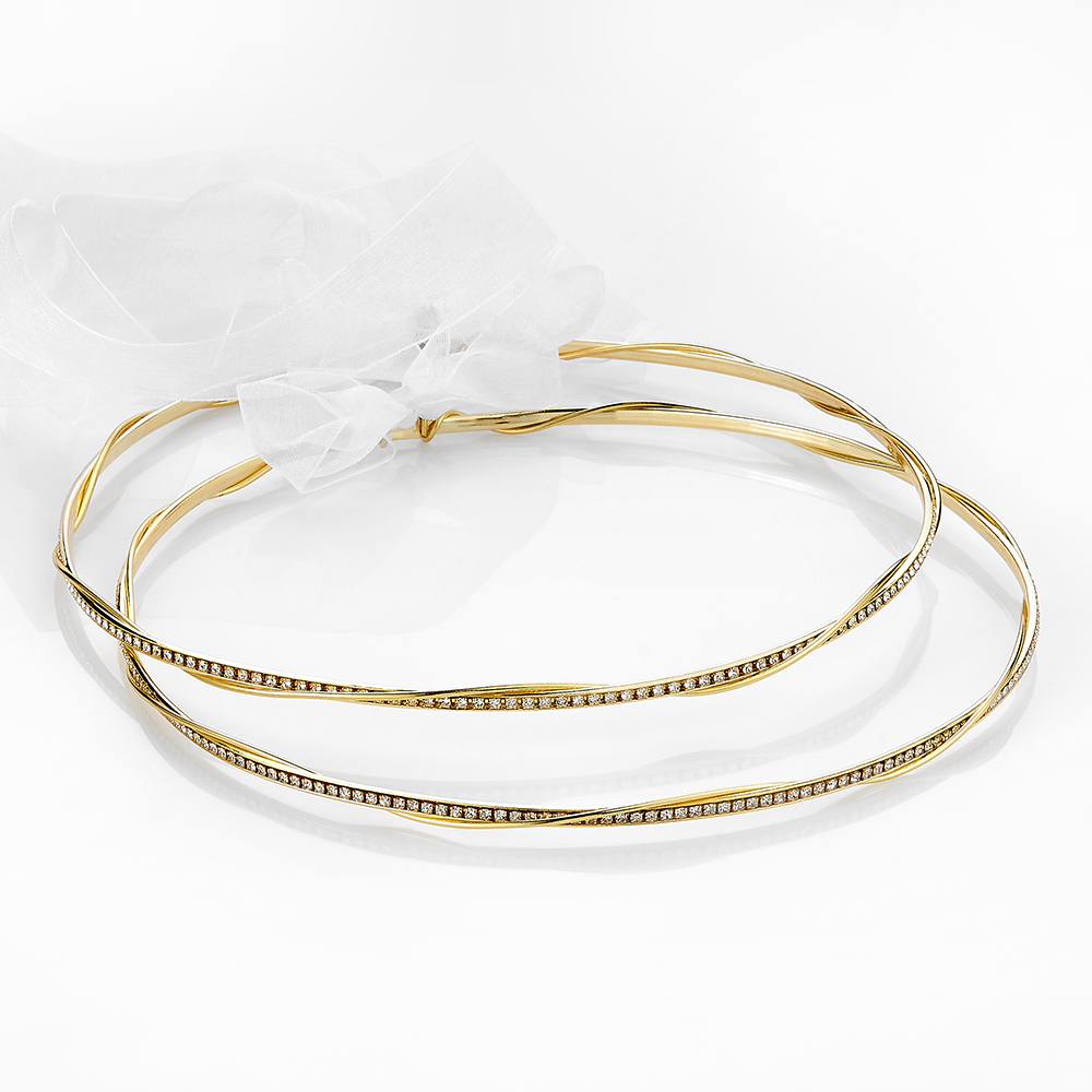 Louvaris επάργυρα χειροποίητα στέφανα γάμου Σ314Ε