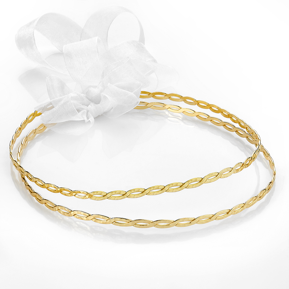 Louvaris επάργυρα χειροποίητα στέφανα γάμου Σ470Ε