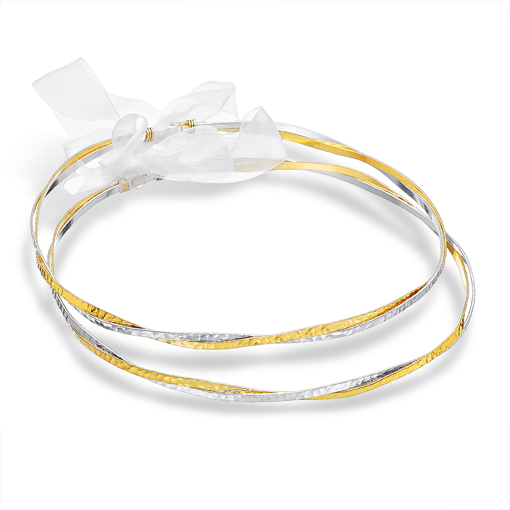 Louvaris επάργυρα χειροποίητα στέφανα γάμου Σ486Ε