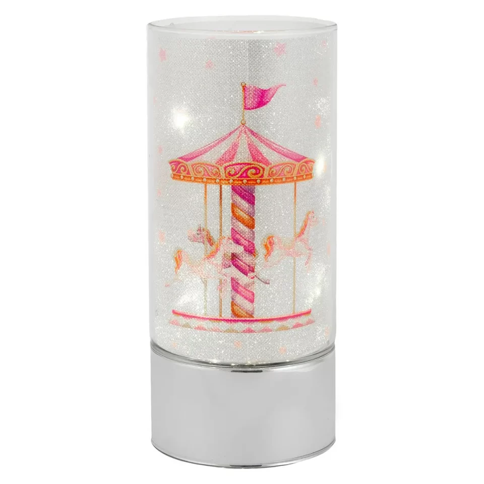 Bagutta παιδικό φωτιστικό από γυαλί και κάλυψη ασήμι για κορίτσι 20εκ. με φως led 4183-20 R