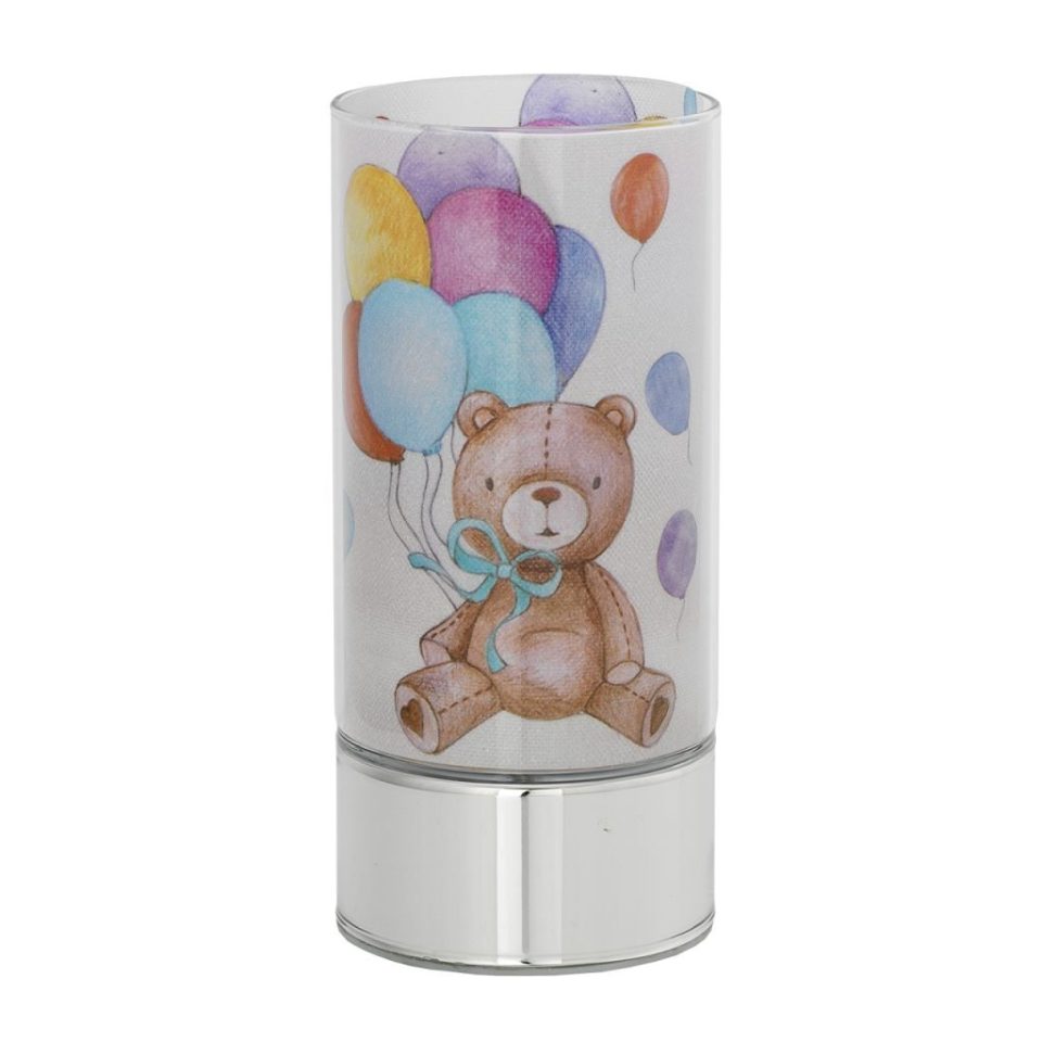 Bagutta παιδικό φωτιστικό από γυαλί και κάλυψη ασήμι 20εκ. με φως led 4216-20