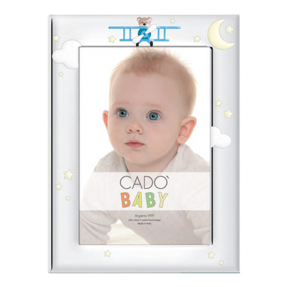 Cado ασημένια παιδική κορνίζα για αγόρι 10Χ15 3878/3XC