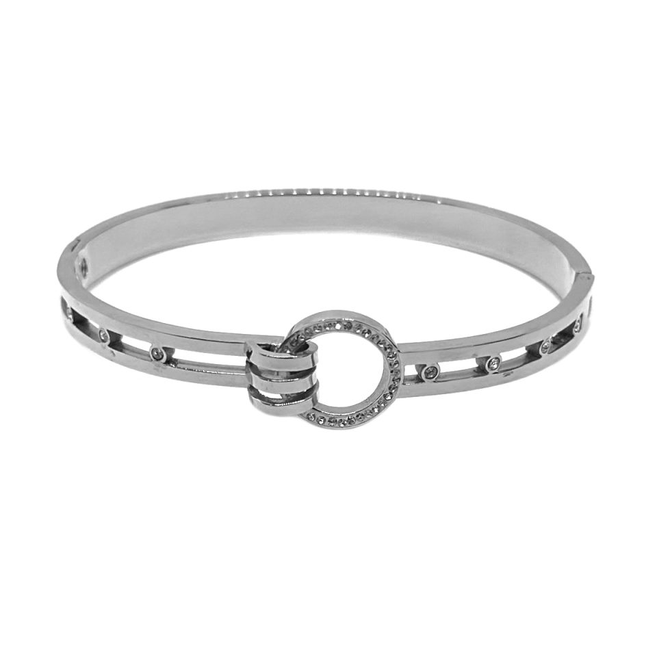 Zaklin Silver γυναικεία ατσάλινη χειροπέδα SB1953