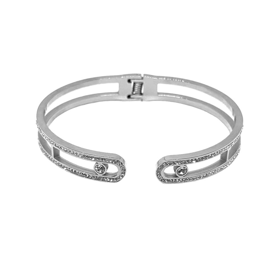 Zaklin Silver γυναικεία ατσάλινη χειροπέδα SB1959