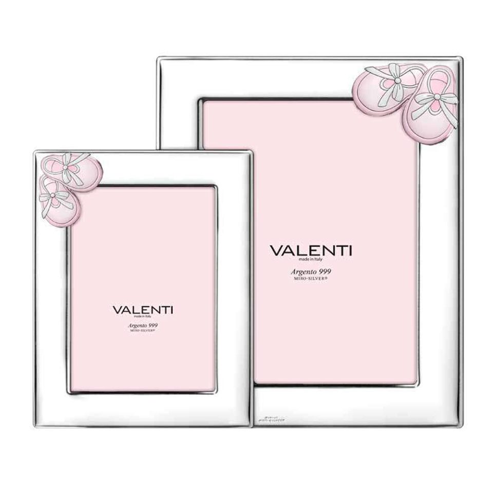 Ασημένια διπλή παιδική κορνίζα για κορίτσι Valenti 9Χ13 και 13X18 73192/2LR