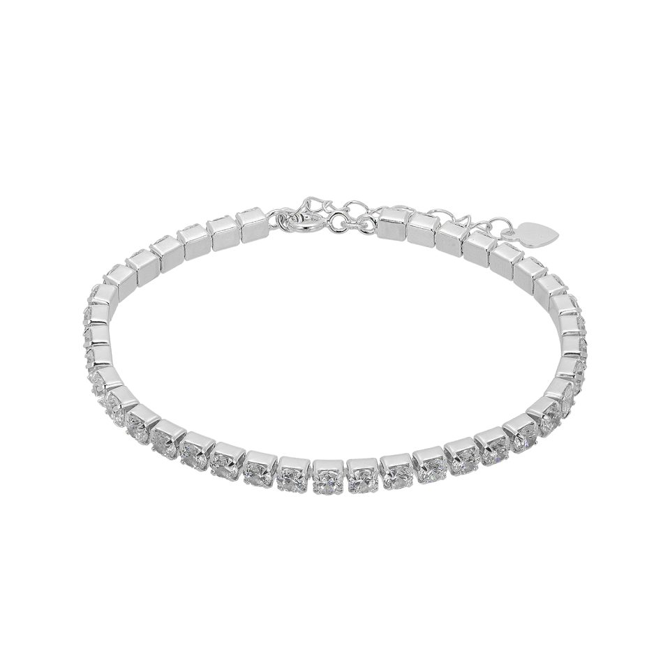 Prince Silvero γυναικείο ασημένιο βραχιόλι ριβιέρα 925 5A-BR188-1