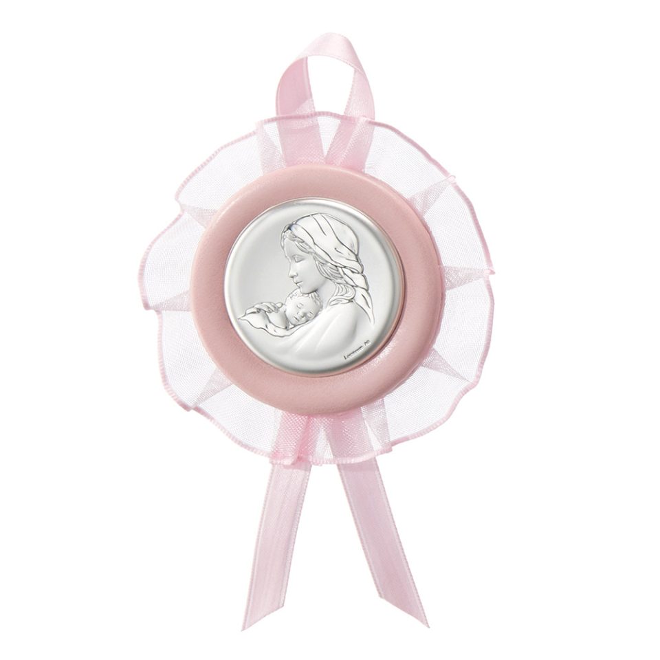 Valenti ασημένια παιδική εικόνα με μουσική της Παναγίας 13X13 10570/2R