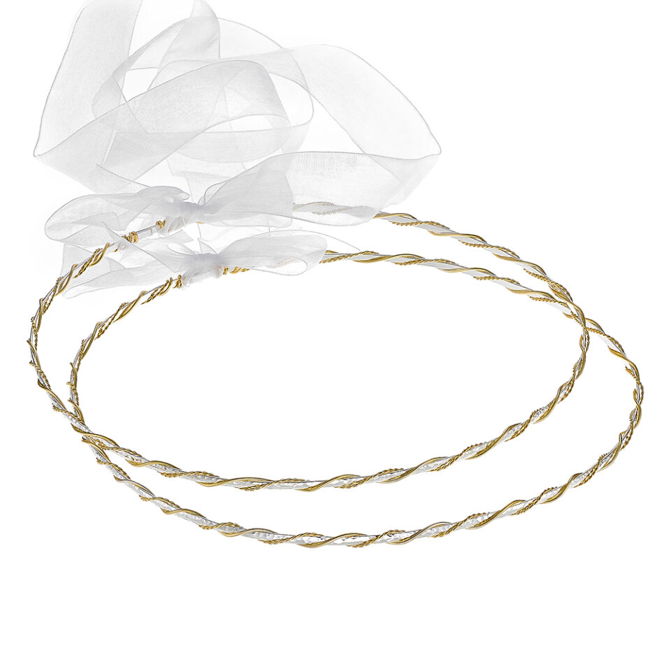 Louvaris επάργυρα χειροποίητα στέφανα γάμου Σ698E