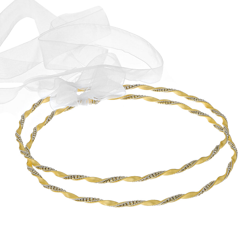 Louvaris επάργυρα χειροποίητα στέφανα γάμου Σ704E