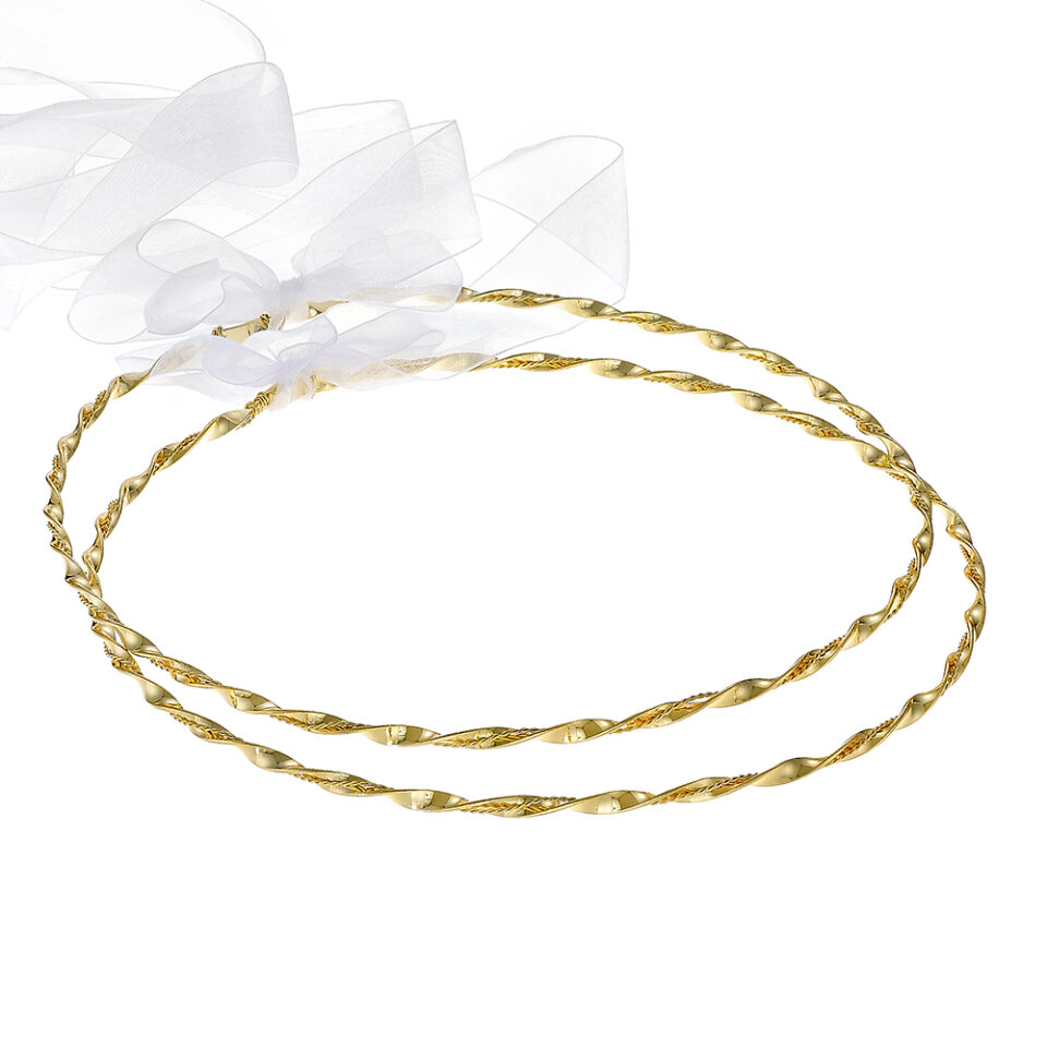 Louvaris επάργυρα χειροποίητα στέφανα γάμου Σ705E